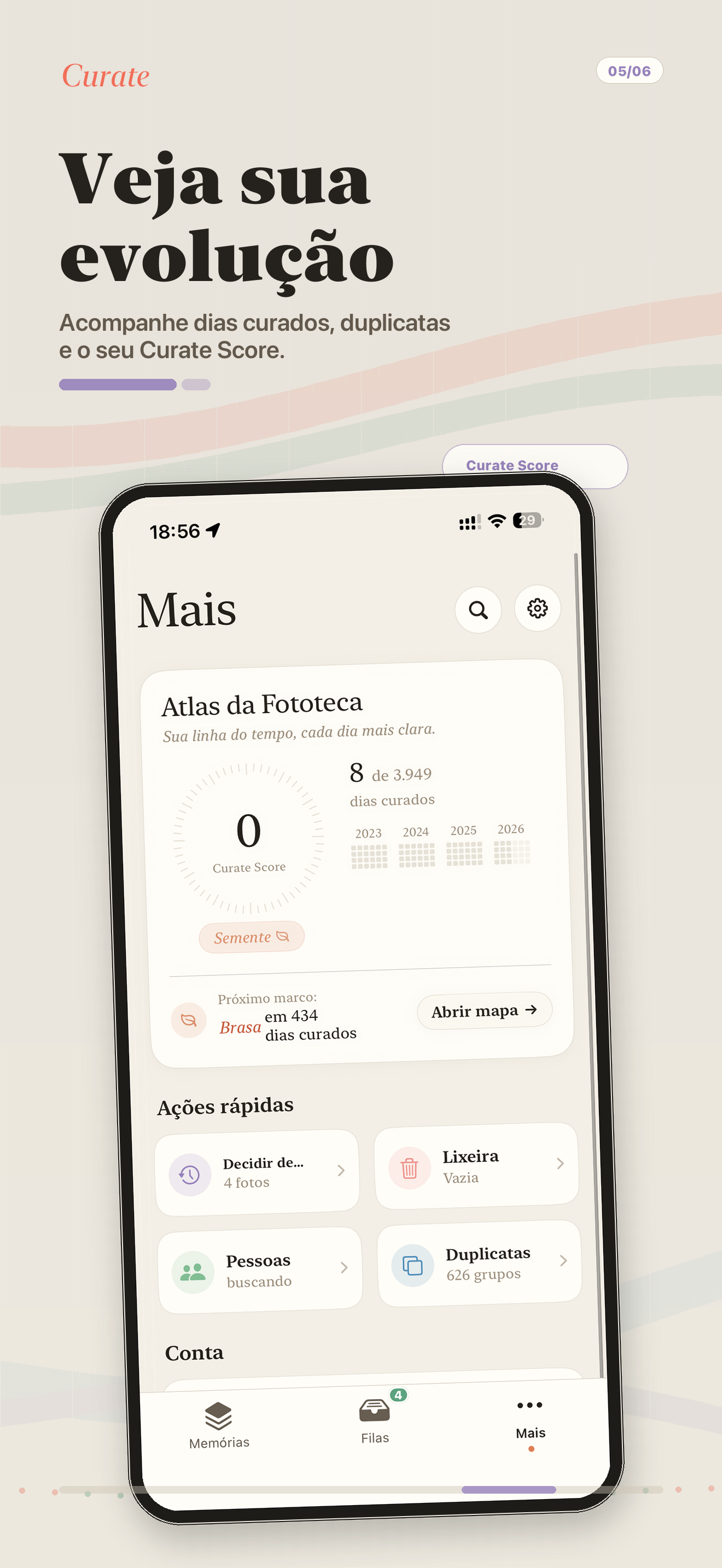 Veja sua evolucao